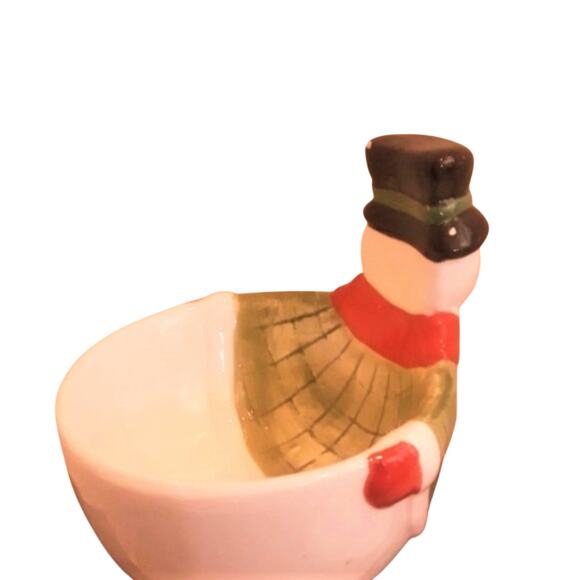 Snowman Oval Candy Nuts Bowl - Picture 6 of 7